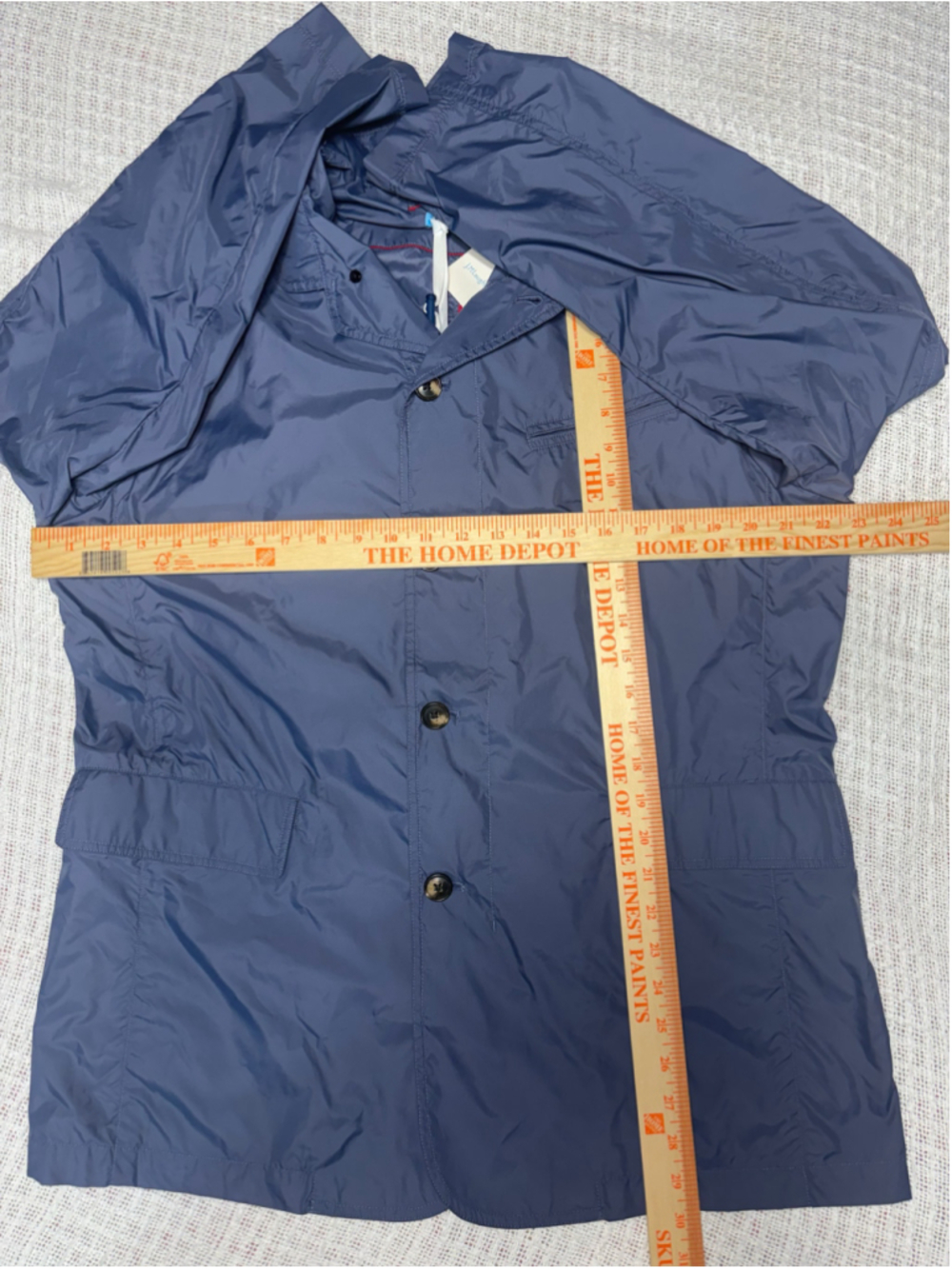 J.McLaughlin Bryce Packable Nylon Jacket Steel Blue Travel NWT Men's Size Large - Picture 5 of 10